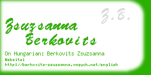zsuzsanna berkovits business card